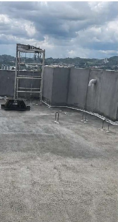 Placa de cubierta preparada antes de la impermeabilización